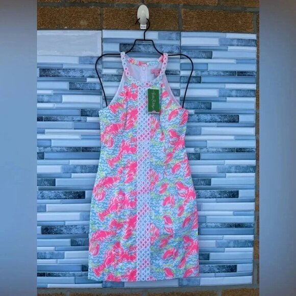 Lilly Pulitzer Lobstah Roll Lace Detail Dress size 00 - Picture 4 of 12